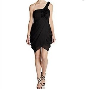 BCBG one shoulder prom dress - black, 04